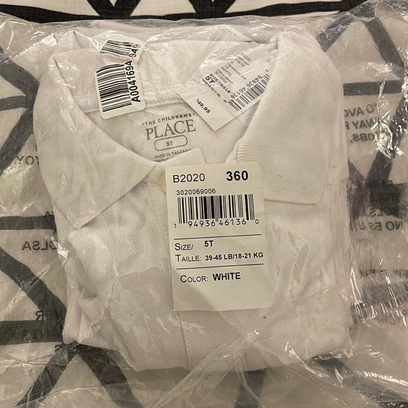 5-pack white polo shirts - Picture 1 of 2